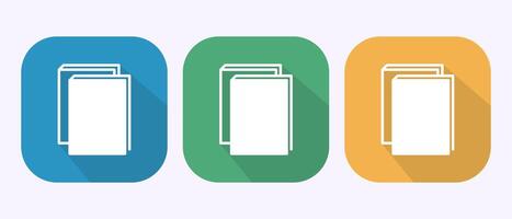 Book icon design illustration, book symbol in shadow button design vector