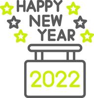 Happy New Year Neutral Icon Unit vector