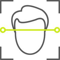 Face Scanner Smart Tech Badge vector