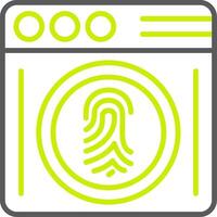 Biometrics Dynamic Tech Badge vector