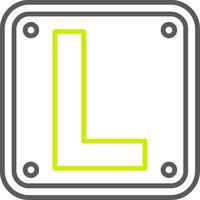 Letter L Smart Line Drawing vector