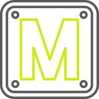 Letter M Streamlined App Object vector