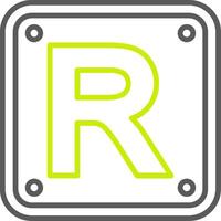 Letter R NextGen Design Token vector