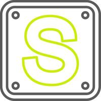 Letter S Advanced Design Token vector