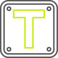 Letter T Elegant App Object vector
