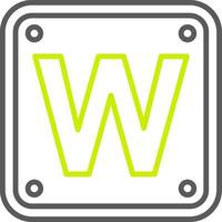 Letter W Functional Web Symbol vector