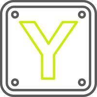 Letter Y Modern UI Piece vector