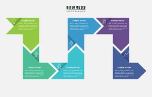 Infographic design template with 6 steps or options vector