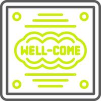Welcome Custom Visual Mark vector