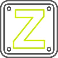 Letter Z Neon Grid Feature vector
