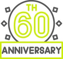 60th Anniversary Versatile Design Token vector
