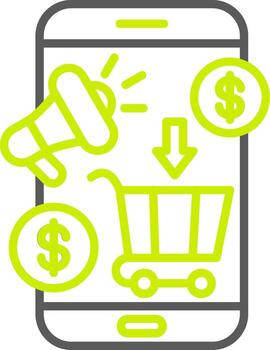 Ecommerce Streamlined App Object vector