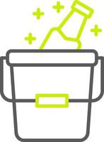 Ice Bucket Streamlined Design Token vector