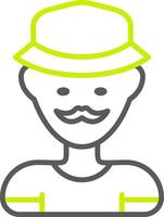 Man Dynamic Tech Badge vector