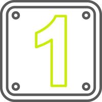Number 1 Neon Grid Feature vector