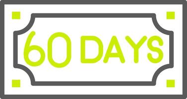 60 Days Polished Interface Symbol vector
