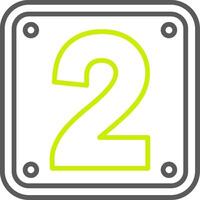 Number 2 Smart Tech Badge vector