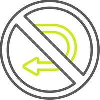 U Turn Versatile Line Drawing vector