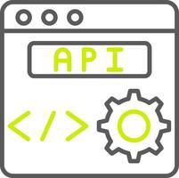 Api Neon Grid Feature vector
