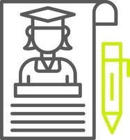 Curriculum Minimalist UI Block vector