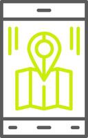Mobile Map Streamlined App Object vector