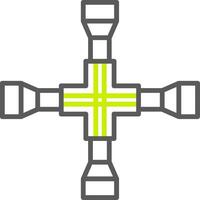 Cross Wrench Custom UX Asset vector