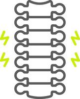 Spinal Cord Streamlined Tech Badge vector