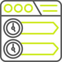 Timeline Functional Web Symbol vector