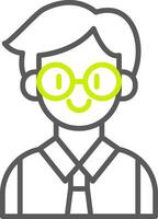 Teacher Bold Shape Icon vector