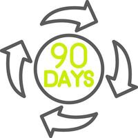 90 Days Dynamic UI Symbol vector