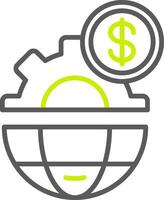 Global Services Bold Shape Icon vector