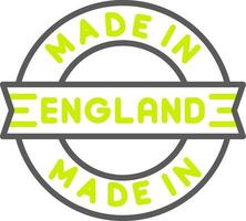 Made In England Highlighted UX Stamp vector