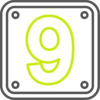 Number 9 Modular Design Token vector