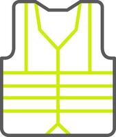 Life Jacket Streamlined Line Drawing vector