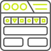 Navigation Bar 3D App Feature vector