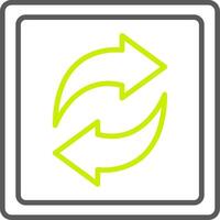 Two Circular Arows Simple Web Tag vector