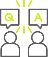 Question And Answer Professional Line Mark vector