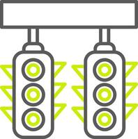 Traffic Lights Elegant Tech Badge vector