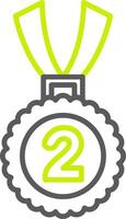 2nd Prize Elegant Tech Badge vector