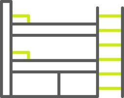 Bunk Bed Artistic UI Component vector