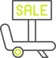 Beach Chair Sleek Icon Frame vector