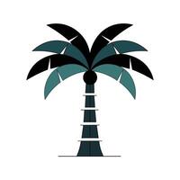 Stylized Teal and Black Palm Tree Illustration design vector