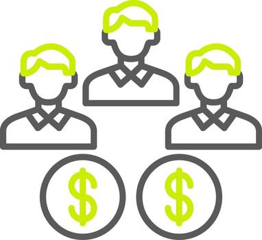 Sales Team Dynamic UI Symbol vector