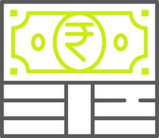 Rupee Artistic UI Component vector