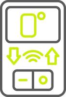 Thermostat Streamlined Line Drawing vector