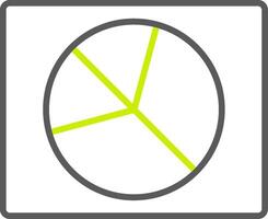 Pie Chart Clean Badge Asset vector