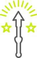 wand Streamlined Line Drawing vector