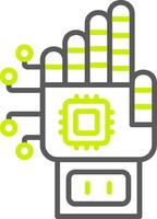 Robotic Hand Advanced Design Token vector