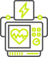Defibrillator Sleek Icon Frame vector