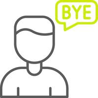Goodbye Streamlined Tech Badge vector